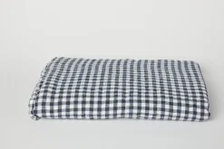 Anthracite Gingham 55 x 98 Tablecloth