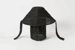 Black Crochet Lamp