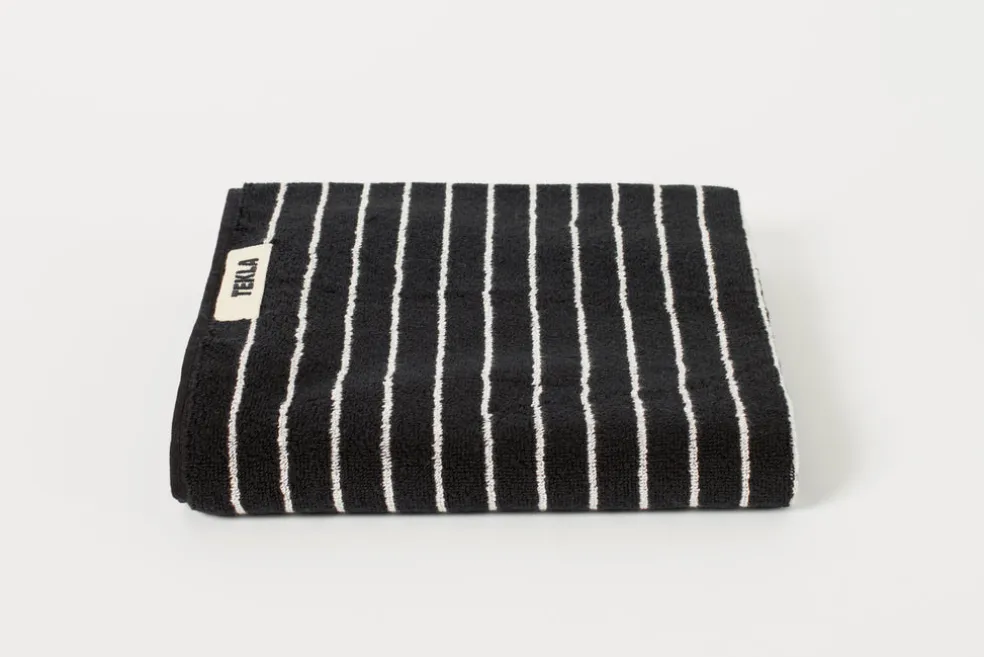 Black Stripes Hand Towel