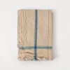 Bone and Blue Stripe Towel