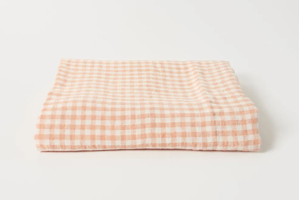 Copper Gingham 55 x 98 Tablecloth