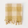 Gold Natural Dye Check Kitchen Towel
