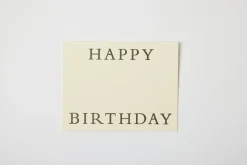 Happy Birthday No. 9 - Single Card Creme