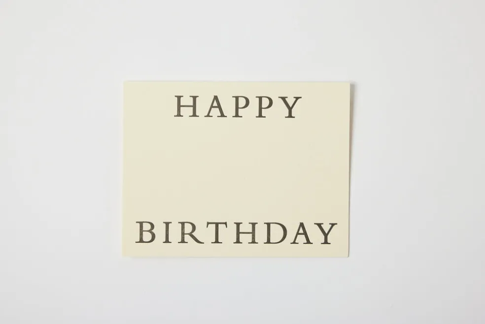 Happy Birthday No. 9 - Single Card Creme