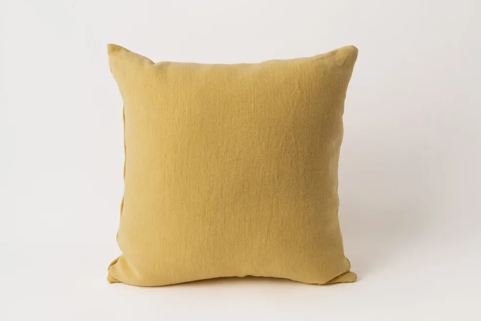 Hudson Dijon 20" x 20" Linen Pillow