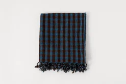 Indigo / Brown Check Kitchen Towel