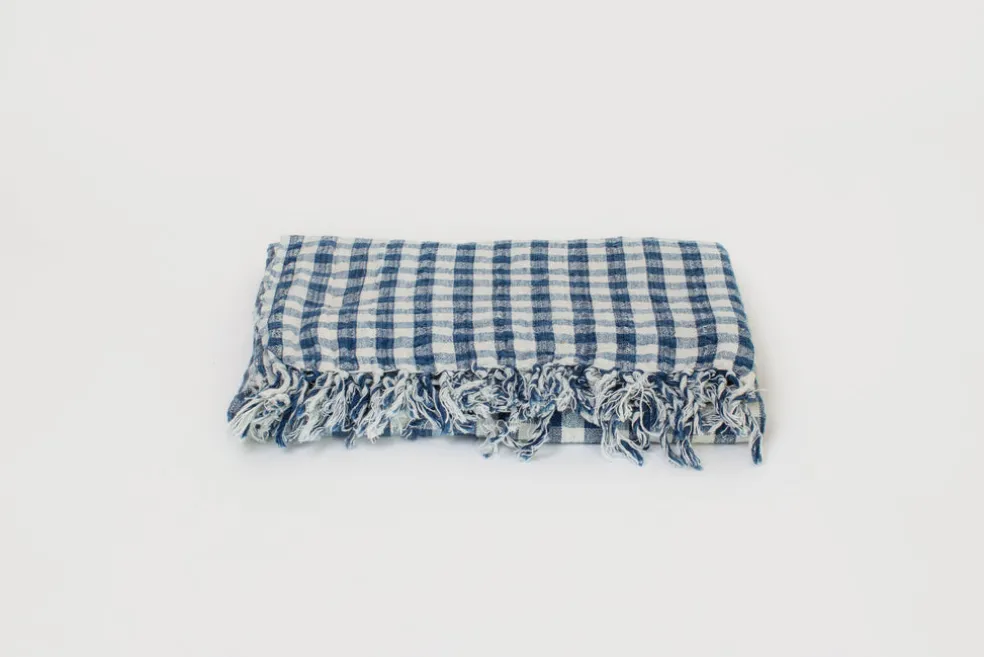 Indigo Gingham Tablecloth