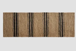 Natural & Indigo River Ticking Runner 2'7x6'