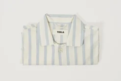 Needle Stripes Cotton Poplin Pyjamas Shirt Medium