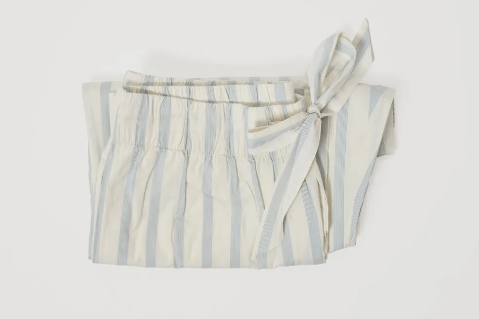 Needle Stripes Cotton Poplin Pyjamas Pants Large