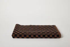 Organic Cotton Bath Mat in Tabac/Noir