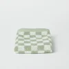 Organic Cotton Face Cloth in Sage/Chalk