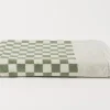 Organic Cotton Pool Towel in Sage/Chalk