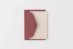 Pack of 5 Mini Cards and 5 Mini Envelopes - Peach and Bordeaux