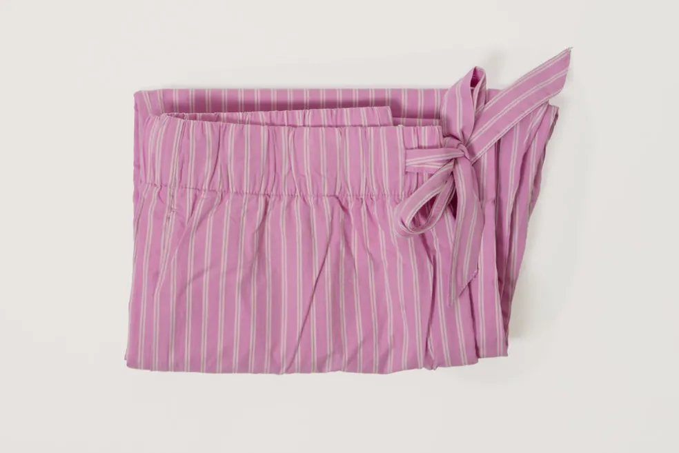 Purple Pink Stripes Cotton Poplin Pyjamas Pants Small