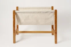 Scandinavian Pine and Canvas Magazine Rack