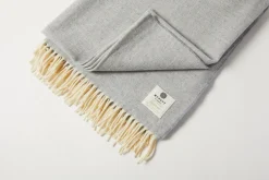 Smoke Herringbone Supersoft Throw
