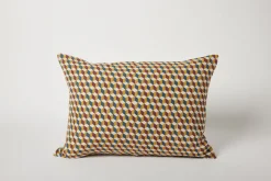 Tanya Square Patterned Hand Block-printed Linen Pillow
