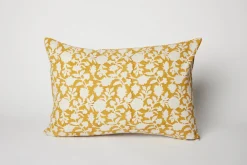 Tina Hand Block-printed Linen Pillow