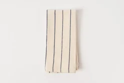 TPE 100% Cotton Natural w Navy Stripe Napkin