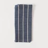 TPE 100% Cotton Navy w Natural Stripe Napkin