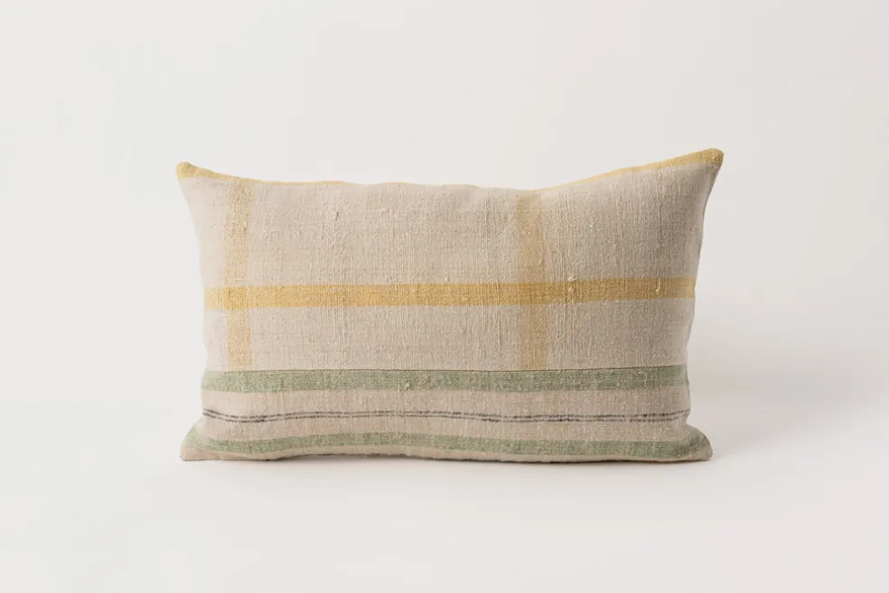 Vintage Grain Sack Pillow 12 x 20 #4