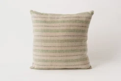 Vintage Grain Sack Pillow 18 x 18 H.