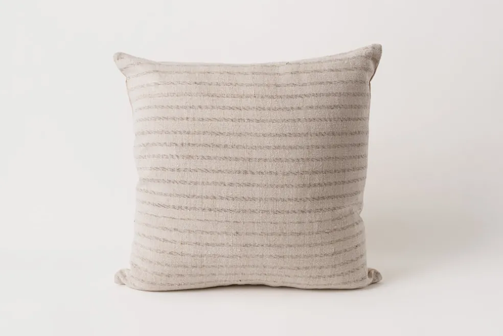 Vintage Grain Sack Pillow 18 x 18 K.