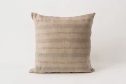 Vintage Grain Sack Pillow 18 x 18 L.
