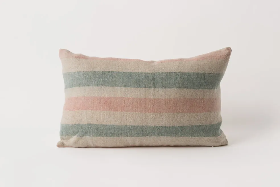 Vintage Grain Sack Pillow 12 x 20 #5